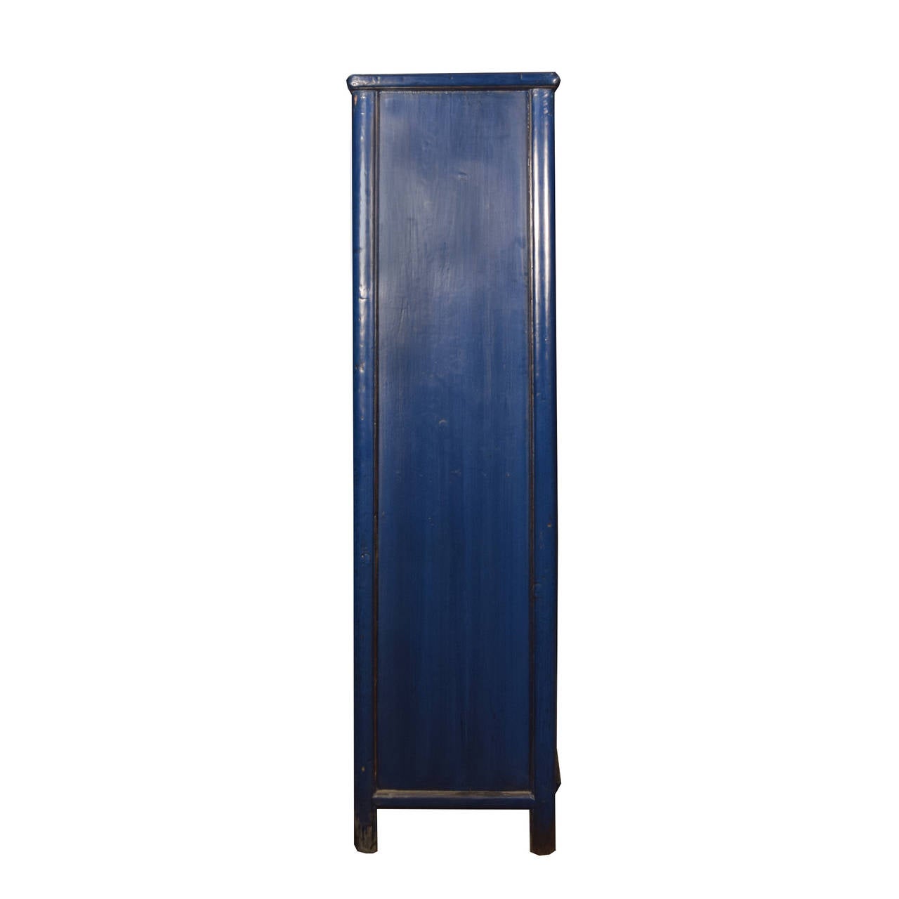 Early 20th Century Narrow Lapis Cabinet In Excellent Condition In Chicago, IL