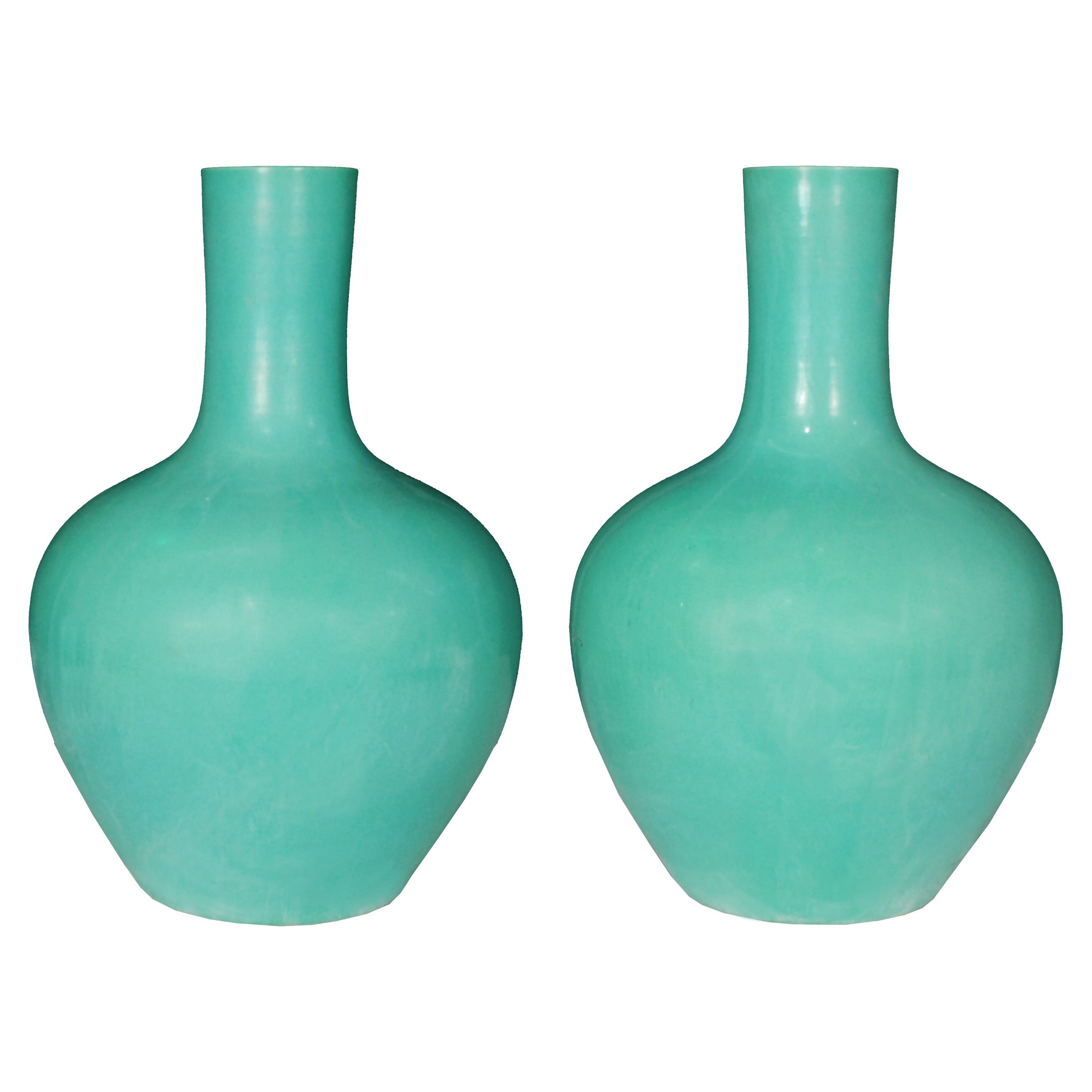 Large Jade Bottle Vase