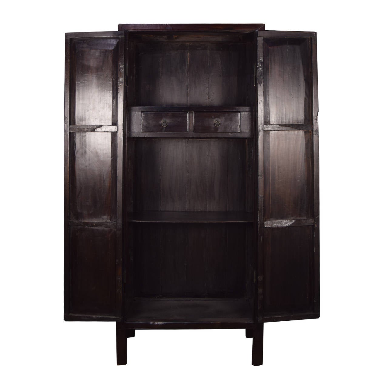 Qing Early 19th Century Chinese Two-Door Narrow Cabinet