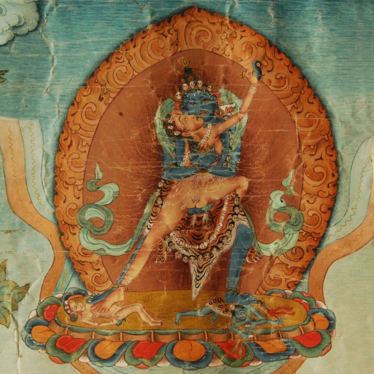 18th Century and Earlier Tibetan Thangka Depicting the Siddha Luipa