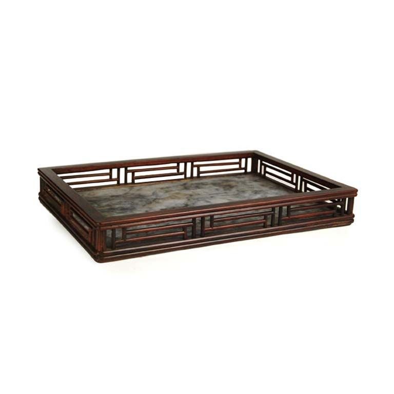 Hardwood and Marble Tray