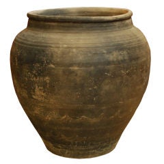 Antique Grande Stamped Clay Pot