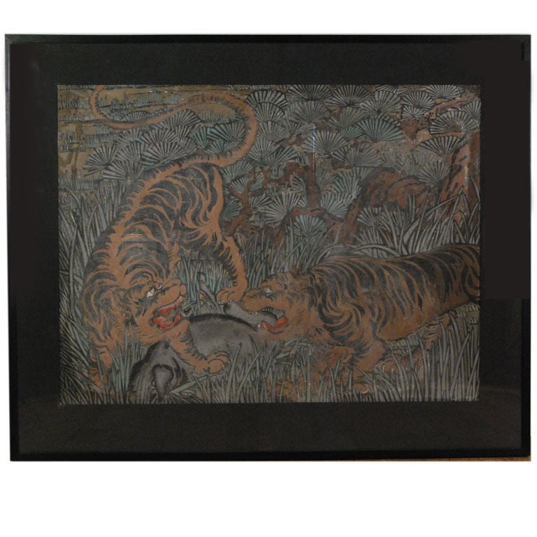 Painting of Two Tigers