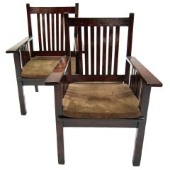 Antique Pair of Early 20th Century Chinese Armchairs