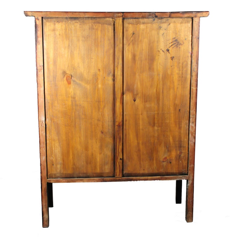 19th Century Chinese Painted Two Door Cabinet 2