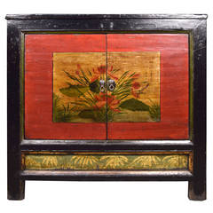 Early 20th Century Chinese Two Door Painted Chest