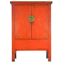 Early 19th Century Chinese Red Lacquer Cabinet 5