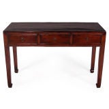 Antique 19th Century Chinese Three Drawer Table