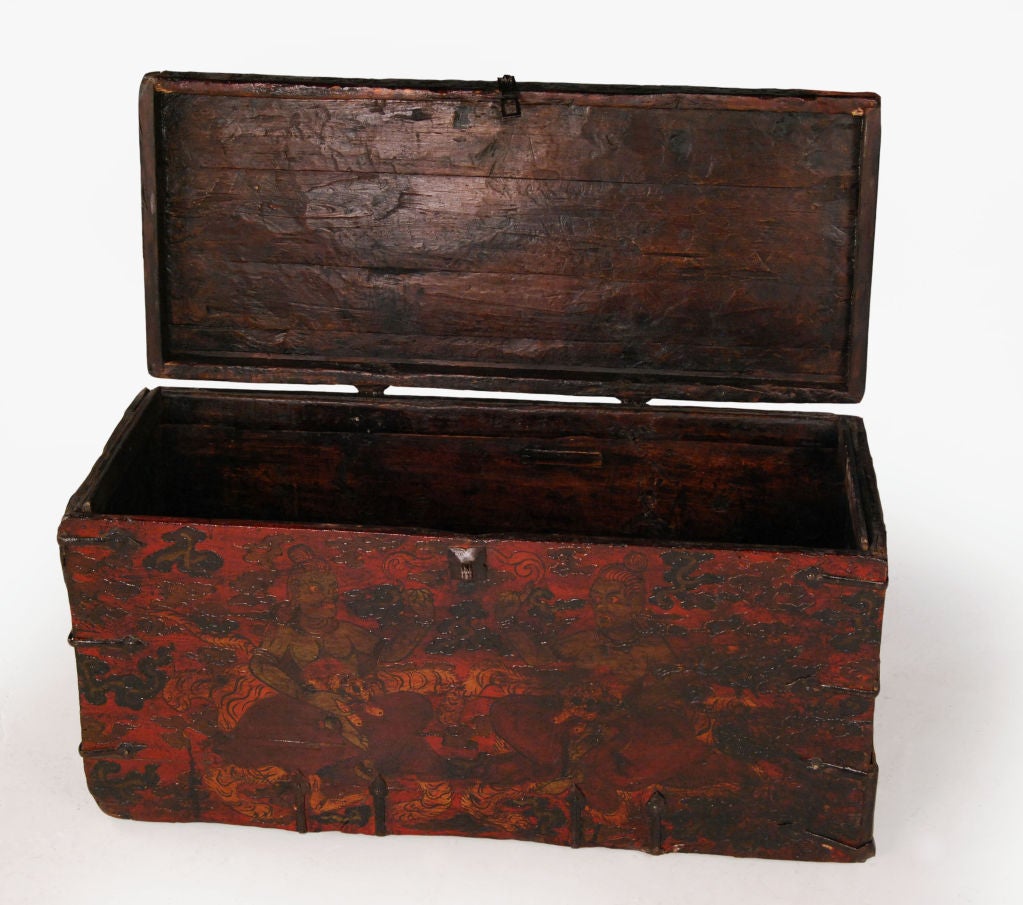 19th Century Tibetan Trunk For Sale at 1stdibs