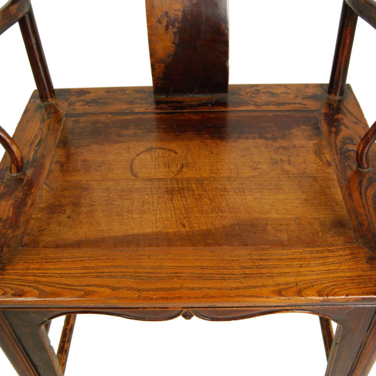 19th Century Chinese Administrator's Chair In Excellent Condition In Chicago, IL