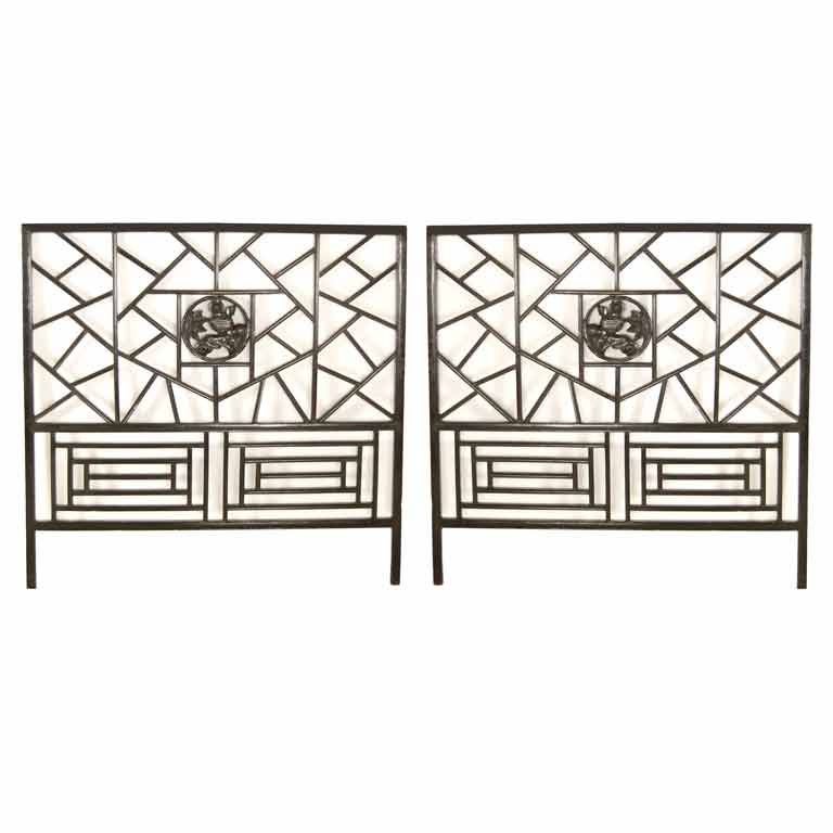Pair of Lattice Headboards