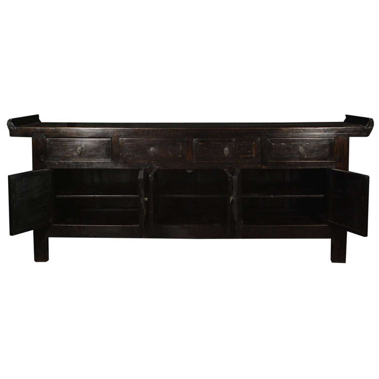 19th Century Chinese Four Drawer Six Door Coffer with Inlay