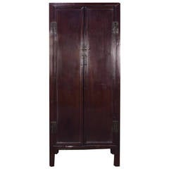 Early 19th Century Chinese Two-Door Narrow Cabinet