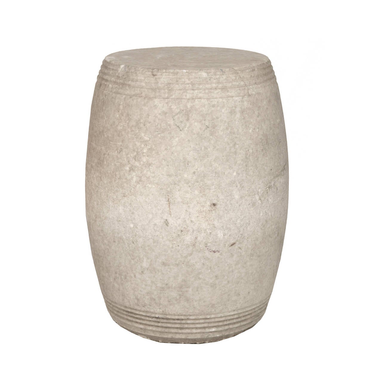 Ribbed Chinese Limestone Drum Stools