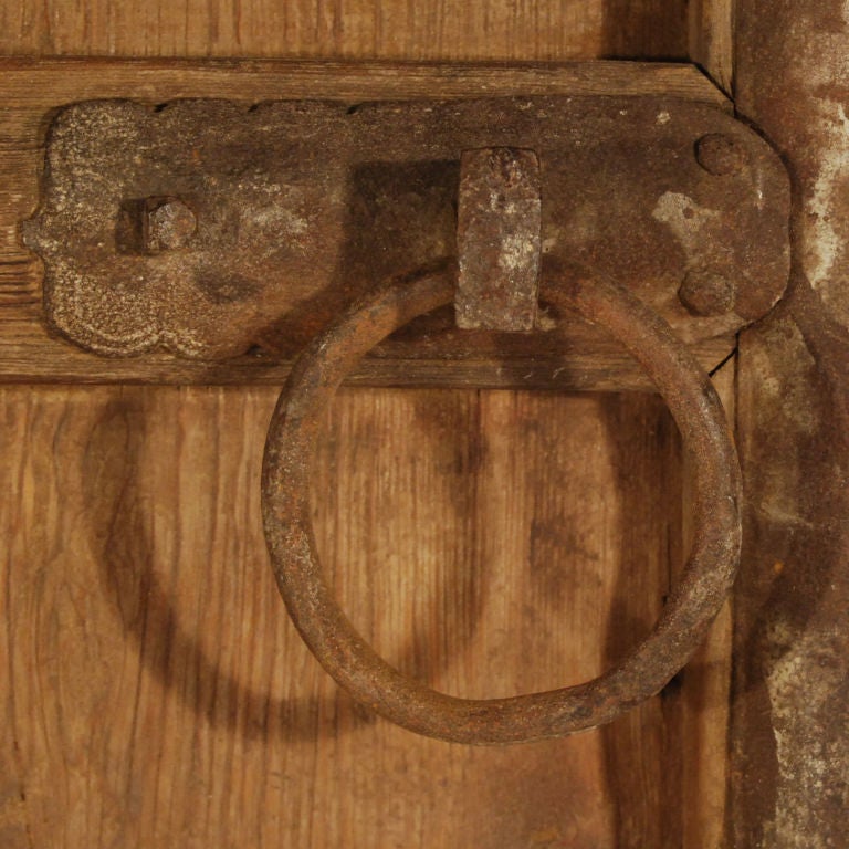 Elm Pair of 19th Century Chinese Lattice Doors