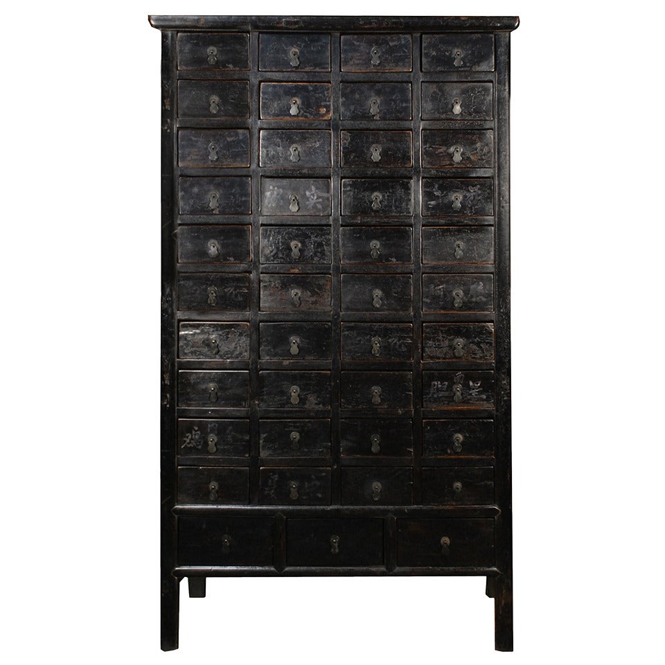 19th Century Chinese Tall Apothecary Cabinet