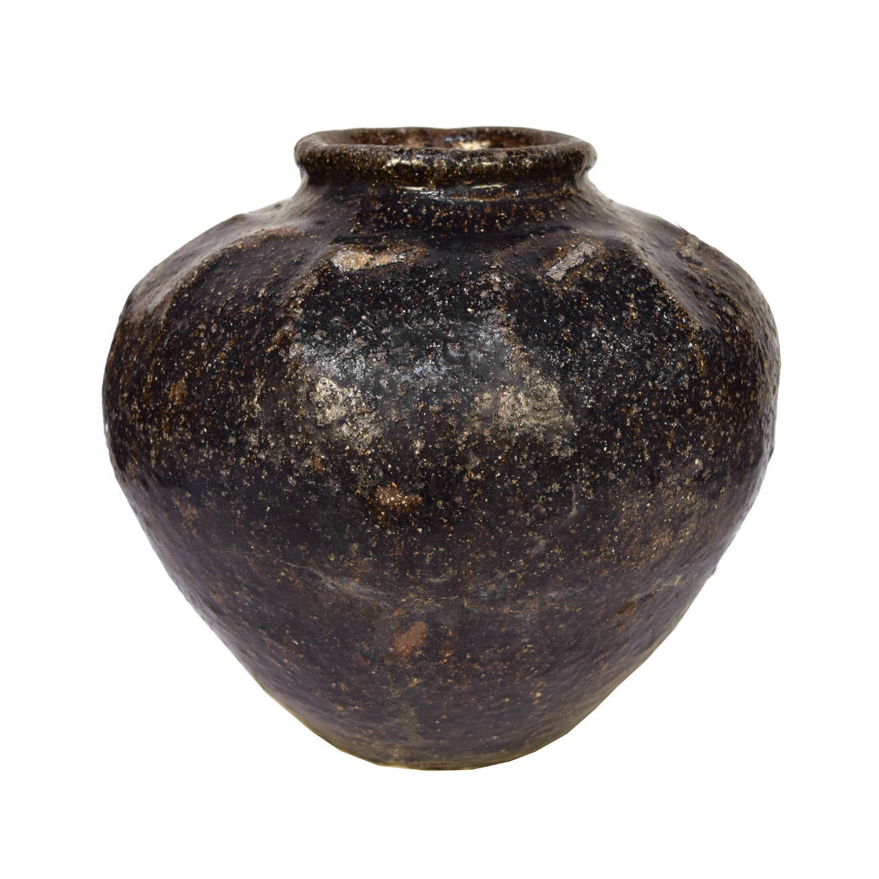 Early 20th Century Chinese Petite Coco Glazed Storage Jar In Excellent Condition In Chicago, IL