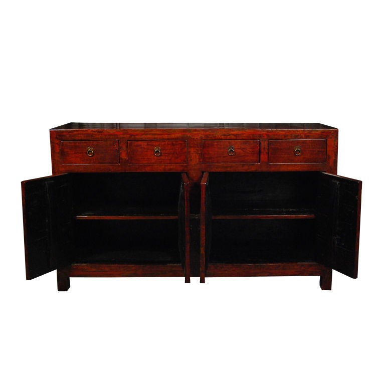19th Century Chinese Red Lacquer Coffer