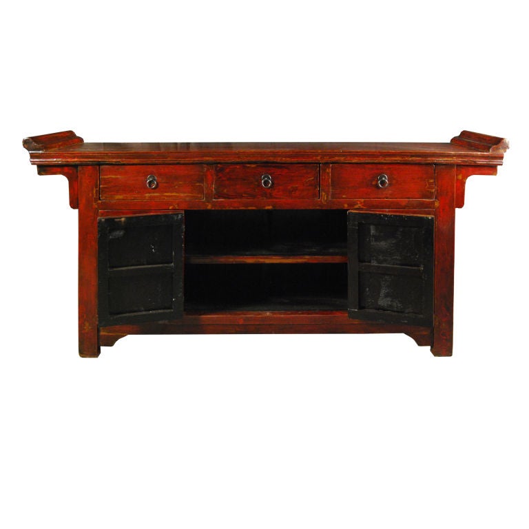 19th Century Chinese Red Lacquer Coffer