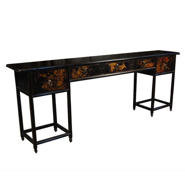 19th Century Chinese Gilt Lacquer Incense Table