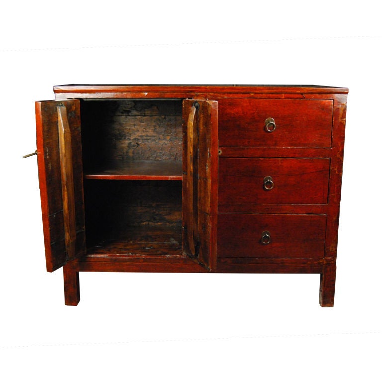 19th Century Chinese Red Lacquer Chest