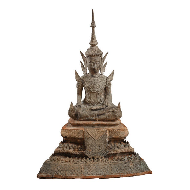 Monumental 19th Century Bronze Thai Buddha