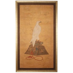 18th Century Japanese "Arctic Falcon" Painting