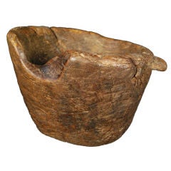 19th Century Chinese Wooden Mortar