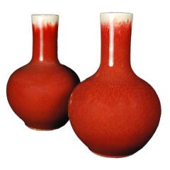 Pair of Sang-de-Boeuf Bottle Vases -SATURDAY SALE-