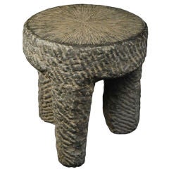 19th Century Chinese Carved Limestone Stool