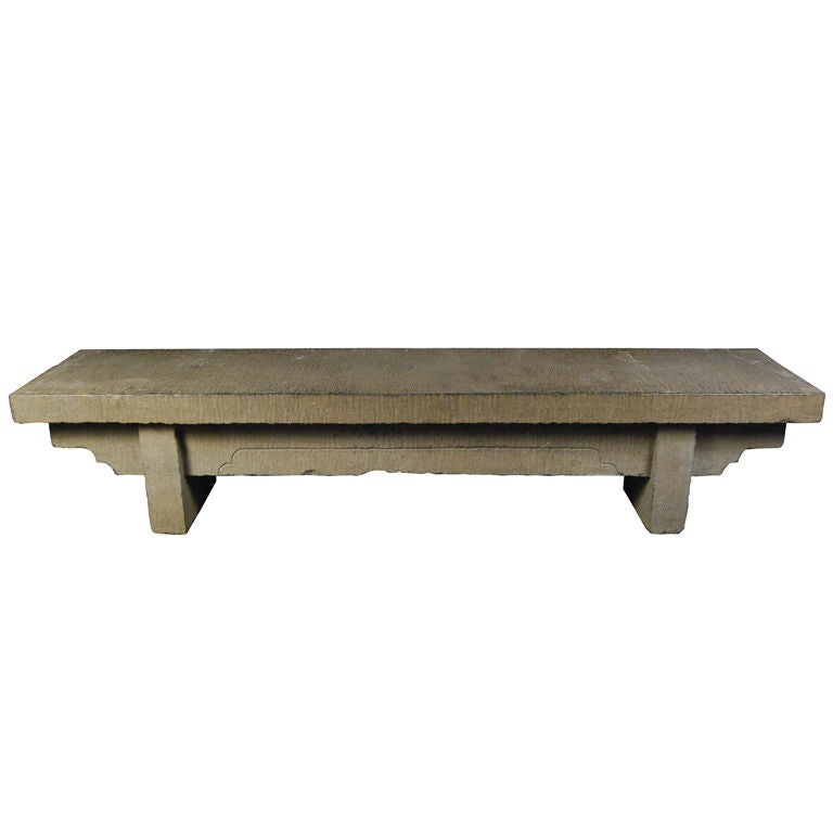 19th Century Chinese Limestone Bench