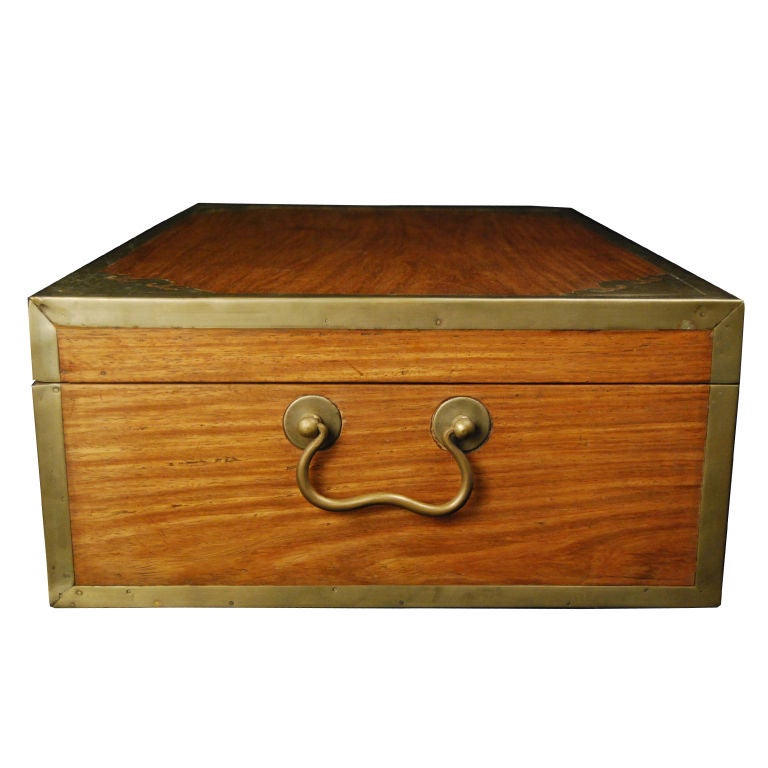 A fine trunk made from an extremely rare and nearly extinct Chinese hardwood, yellow rose wood (huanghuali), with brass fittings.<br />
<br />
Pagoda Red Collection #:  Z001<br />
<br />
<br />
Keywords:  Trunk, box, table, low, coffee, end,