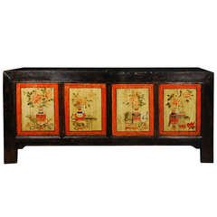 Early 20th Century Four Door Painted Coffer 5