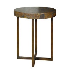 Vintage 20th Century Chinese Oval Puddingstone Table