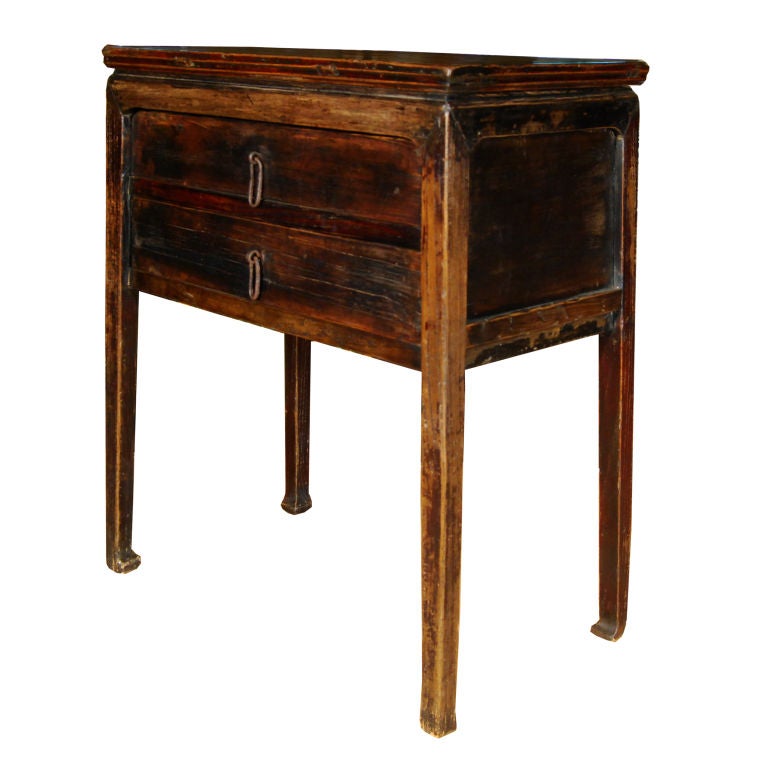 19th Century Chinese Table with Two Drawers