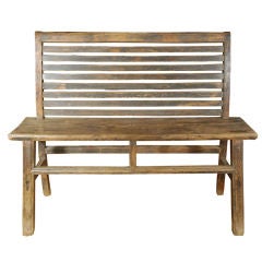 Early 20th century Chinese Bench with Back