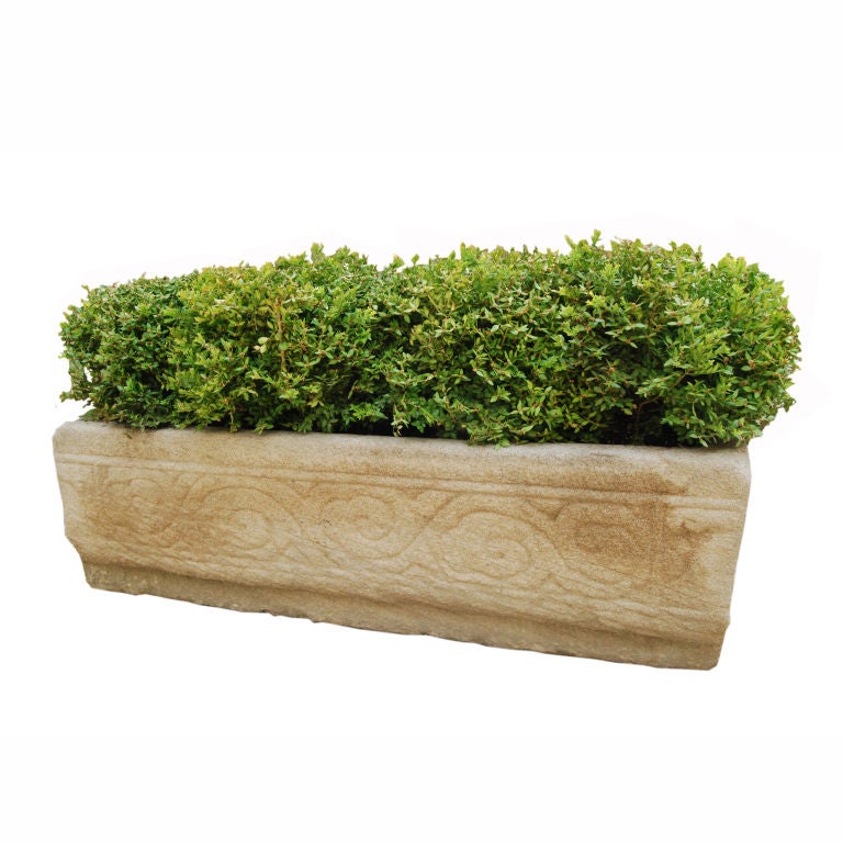 A 19th century Chinese limestone trough with carved cloud motif.<br />
<br />
Pagoda Red Collection #:  U150<br />
<br />
<br />
Keywords:  Trough, planter, garden, basin, bowl