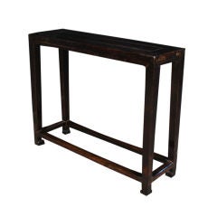 19th Century Chinese Shallow Black Lacquer Altar Table