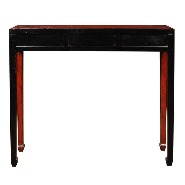 19th Century Chinese Shallow Red Lacquer Table 2