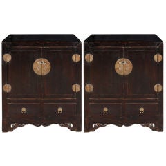 Pair of 19th Century Two Door Two Drawer Chests