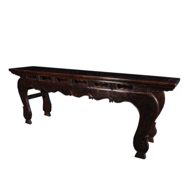 19th Century Chinese Scalloped Altar Table