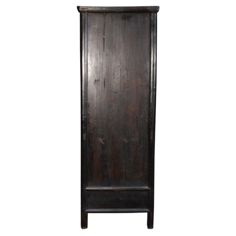 Elm 19th Century Chinese Tall and Narrow Cabinet