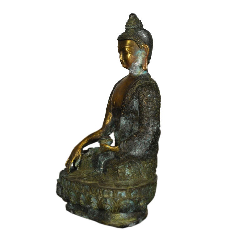 19th Century Chinese Bronze Medicine Buddha