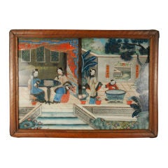 chinesische Hinterglasmalerei aus dem 19