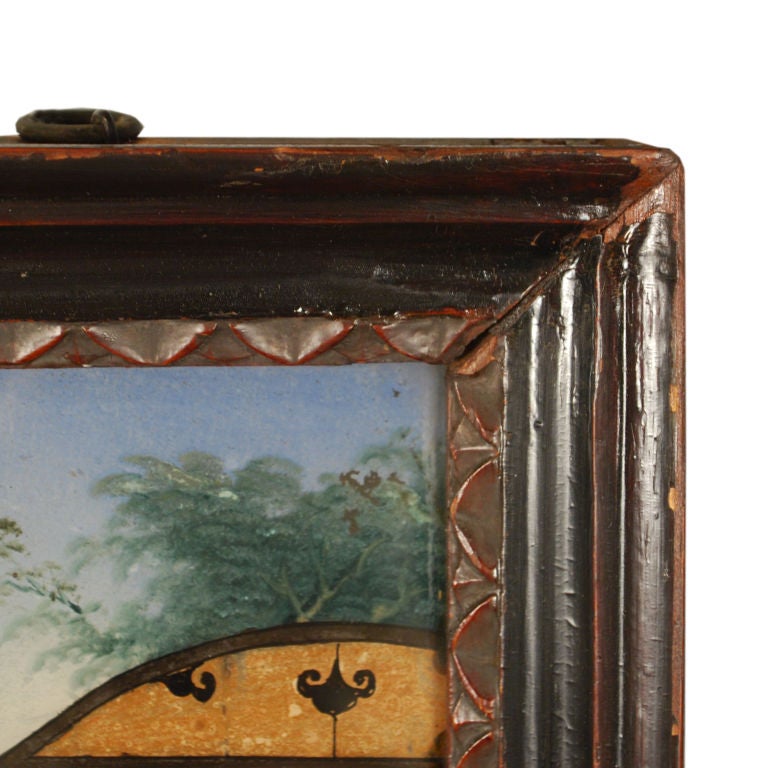 19th Century Chinese Reverse Glass Painting In Good Condition In Chicago, IL