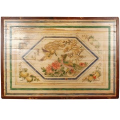 19th Century Chinese Painted Bed Panel 9