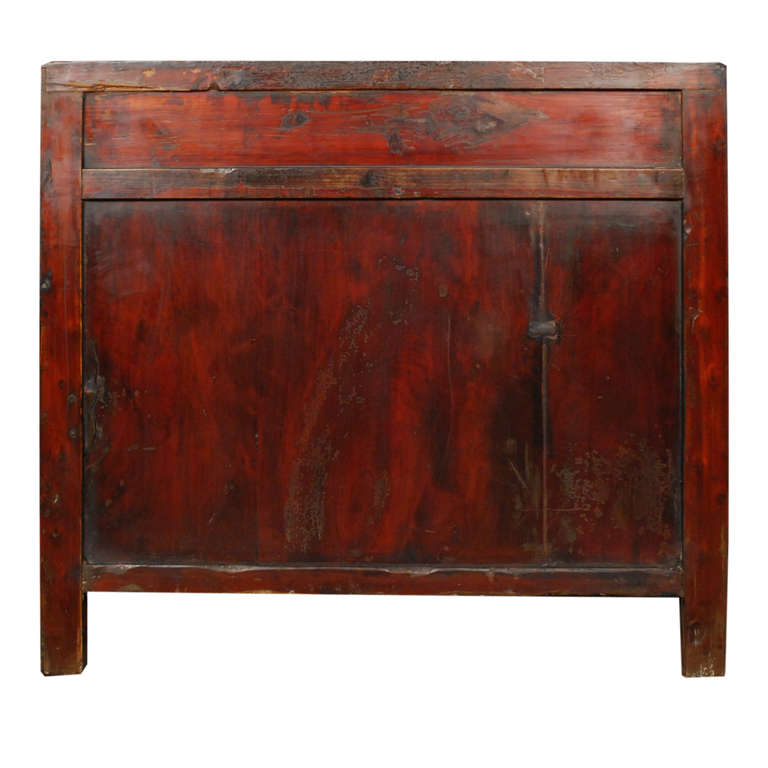 Early 20th Century Double Bat Lacquered Square Corner Chest 1