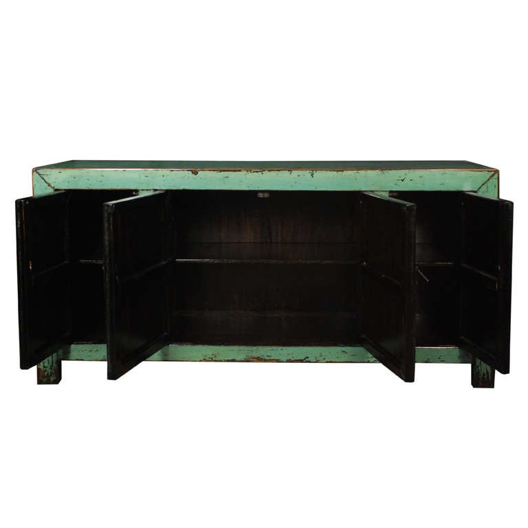 Early 20th Century Chinese Four Door Painted Coffer