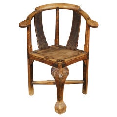 Antique 19th Century Chinese Corner Chair