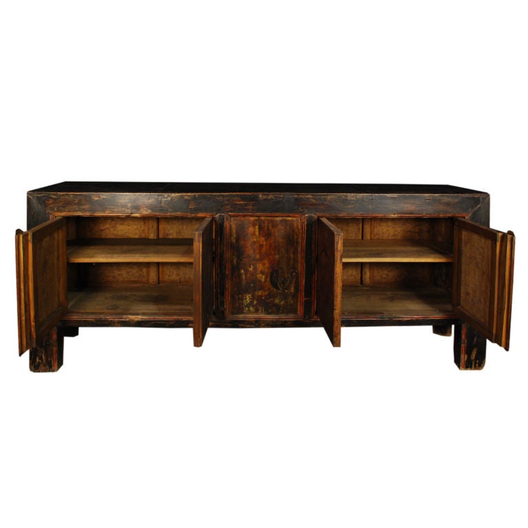 19th Century Mongolian Folk Painted Coffer